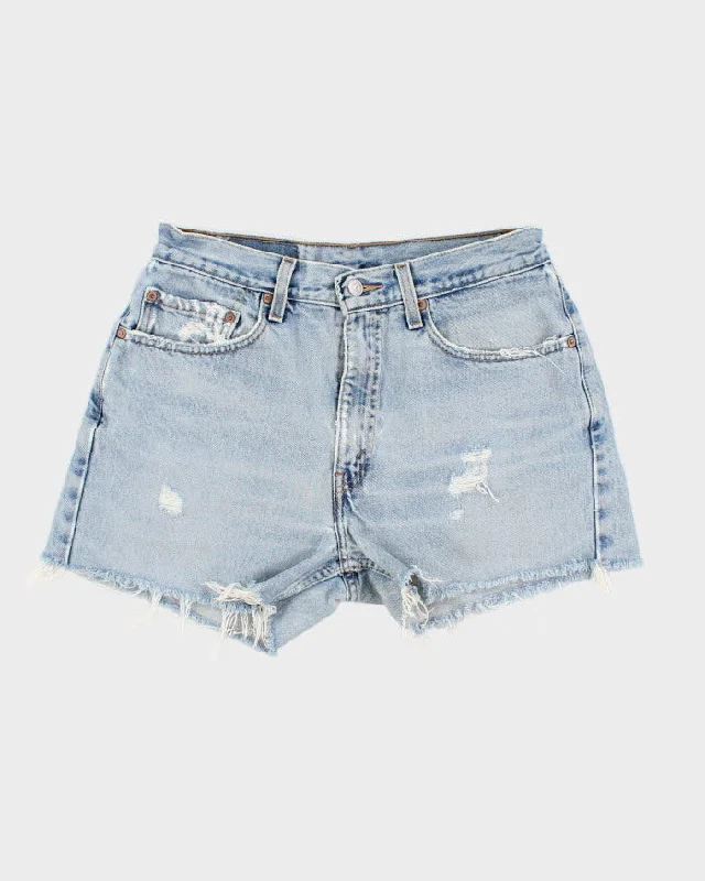 Vintage Women's Levi's Cut Off Jean Shorts - W28 Casual Bootcut Ripped Jeans