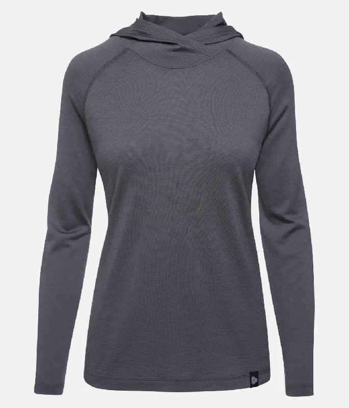 Women's Merino Aero Hoody Hoodie with Full-Zip Functional Layering