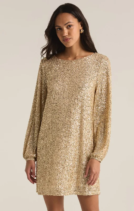 Andromeda Sequin Mini Dress Cozy Cotton Mini Dress
