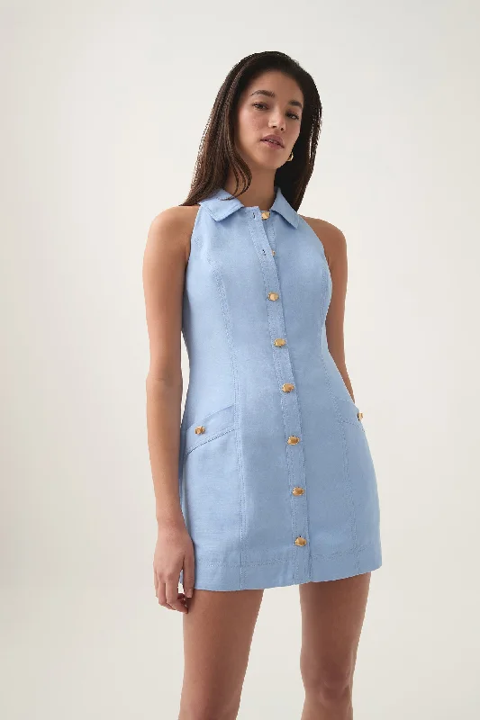 Angela Halter Mini Dress Comfortable Shift Mini Dress