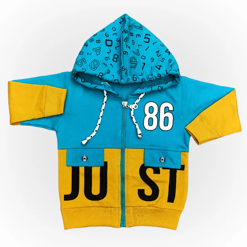 CH Jst Yellow Turquoise Hoodie 4020 Hoodie with Embroidery Detailed Premium