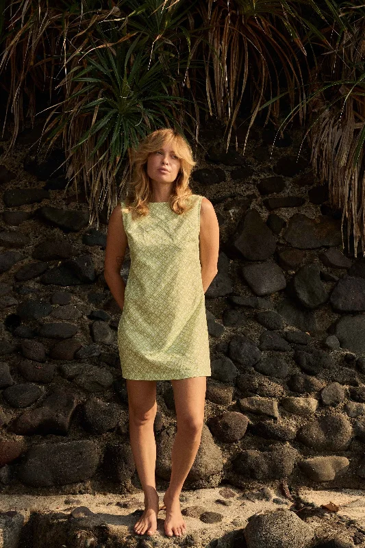 Mallorca Floral Mini Dress Kiwi Casual Button-Up Mini Dress