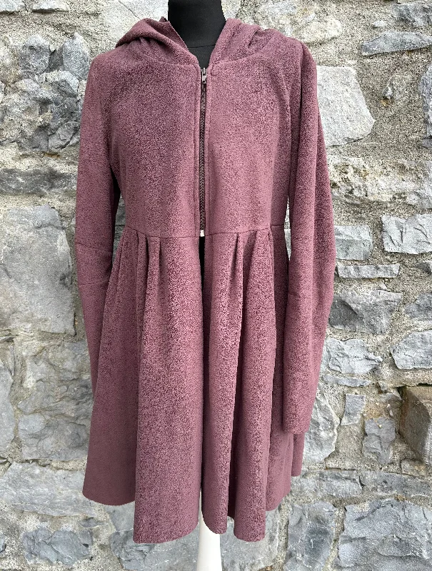 Maroon fleece hooded tunic uk 12 Hoodie Sweatshirt Pullover