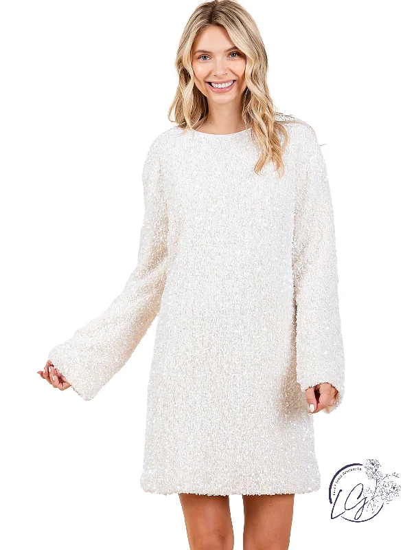 Midnight Glam Sequin Mini Dress Fashionable Lace Mini Dress