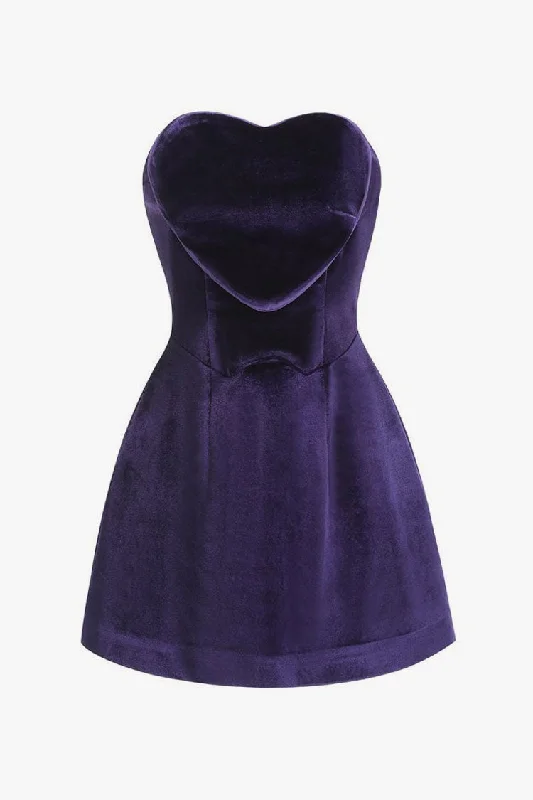 Opulent Sweet Heart Embellished Strapless Fit & Flare Velvet Party Mini Dress Classic Floral Mini Dress Opulent Sweet Heart Embellished Strapless Fit & Flare Velvet Party Mini Dress Classic Floral Mini Dress
