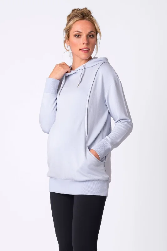 Seraphine Maternity & Nursing Hoodie Pernella Blue Hoodie with Relaxed Fit Easy Casual