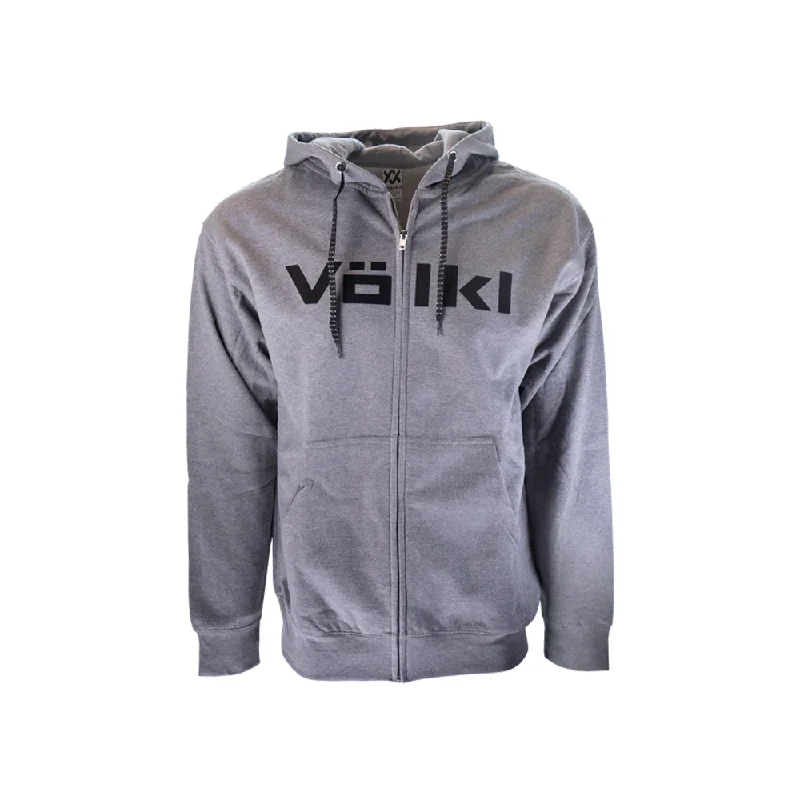 Völkl VIP Hoodie - Grey Hoodie with Contrast Stitching Detailed Premium