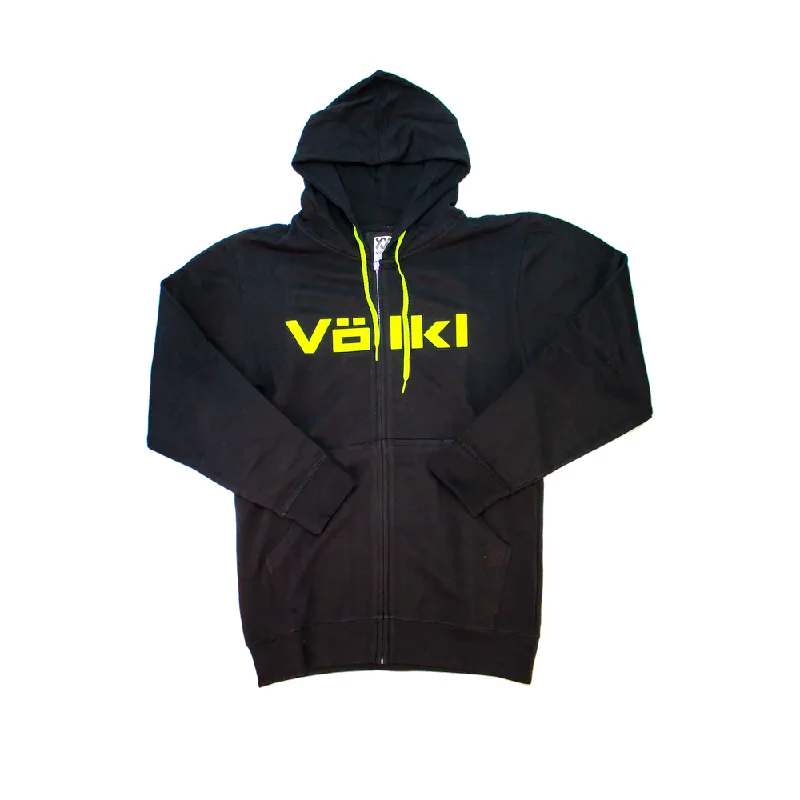 Völkl VIP Hoodie - Black Hoodie with Distressed Vintage Worn