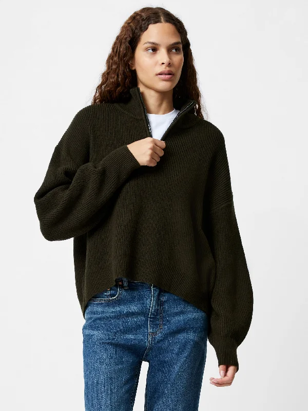 Babysoft Half Zip Jumper Houndstooth Herringbone Solid