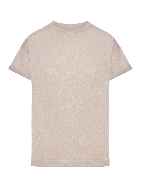 Sparkling lightweight cashmere and silk jumper Terry Blend Velvet Blend Canvas Blend