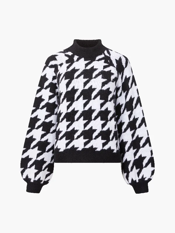 Houndstooth Jumper Denim Fabric Leather Fabric Suede Fabric