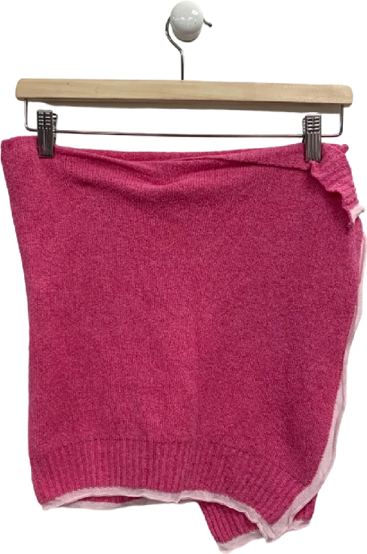 Jacquemus Pink Knit Jumper UK S/M Plaid Sweater Polka Dot Checkered