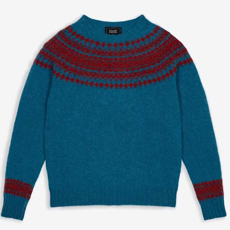 Snow Blue Jumper Zippered Front Buttoned Front Snap Front