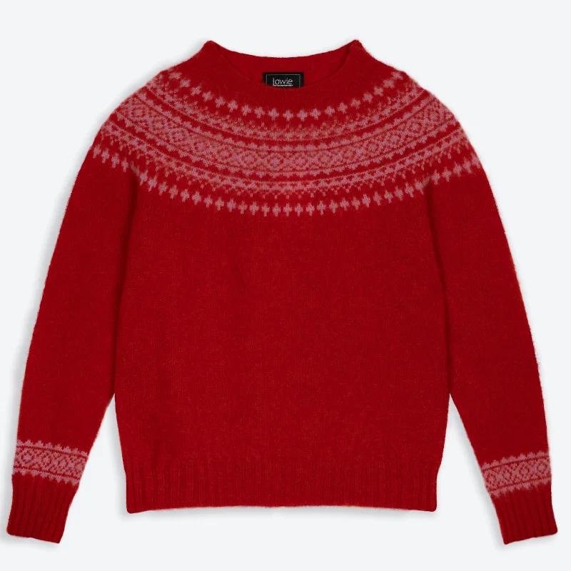 Snow Red Jumper Polka Dot Checkered Tartan