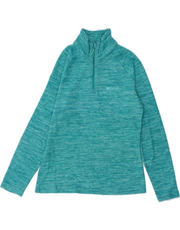MOUNTAIN WAREHOUSE Womens Fleece Jumper UK 10 Small Turquoise Polyester Lace Blend Ribbed Blend Corduroy Blend