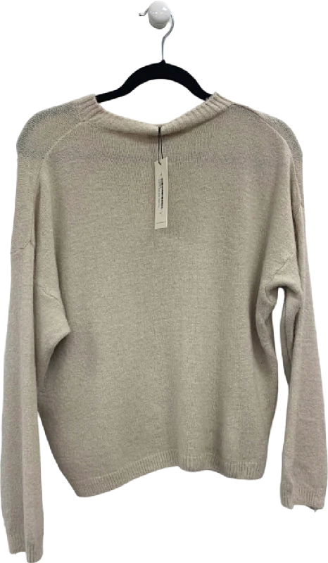 My Best Friend's Wardrobe Beige Knit Jumper Stretchy Elastic Breathable
