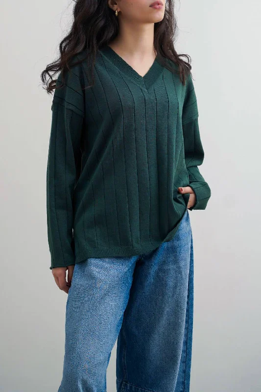 SOFT RIB-KNIT JUMPER Boxy Sweater Fitted Sweater A-Line