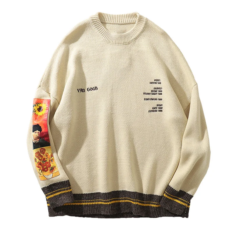 Van Gogh Jumper Fleece Sweater Nylon Polyester