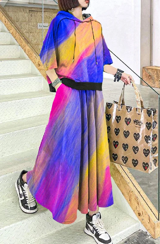 2024 New Color Geometry Spring Explosion Street Guard Two Piece Skirt velvet skirt plush