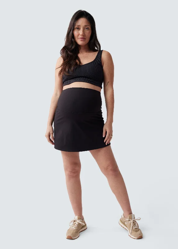 Maternity Athletic Skort denim skirt stylish