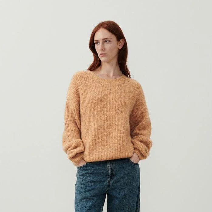 American Vintage Women's Jumper East- Macadamia Melange Elasticated Padded Insulated