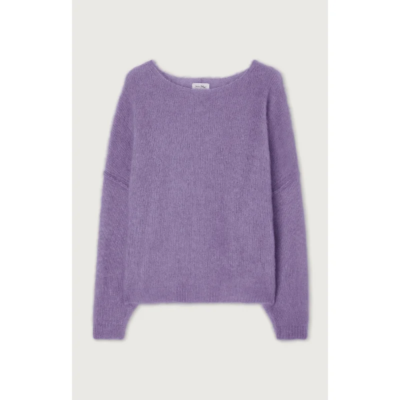 American Vintage Yanbay Jumper- Amethyst Melange Slim Fit Regular Fit Oversized