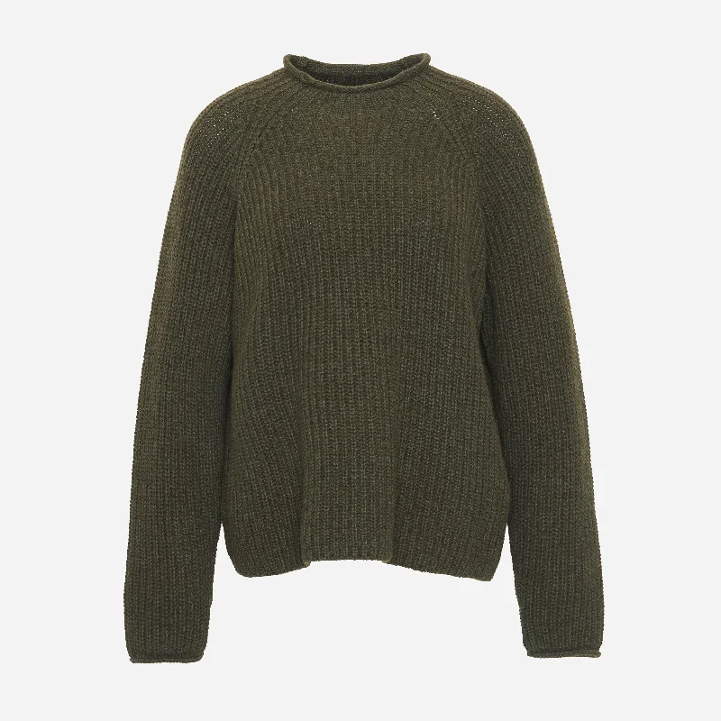 Barbour Women's Willows Knit Jumper Faux Fur Fabric Real Fur Fabric Shearling Fabric