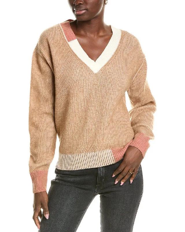 Brodie Cashmere Wool & Cashmere-Blend Plaited Color Pop Jumper Spandex Rayon Corduroy