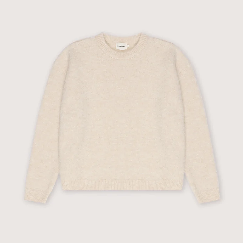 Calgary Woman's Jumper | Vanilla Cream Real Fur Shearling Chenille
