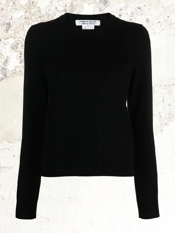 Comme des garçons round-neck cashmere jumper Hooded Sweater Collared Sweater Shawl Collar