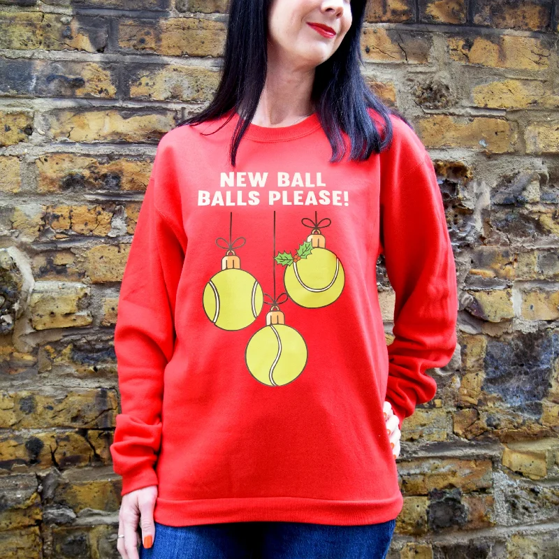 Funny Tennis Christmas Jumper Denim Fabric Leather Fabric Suede Fabric