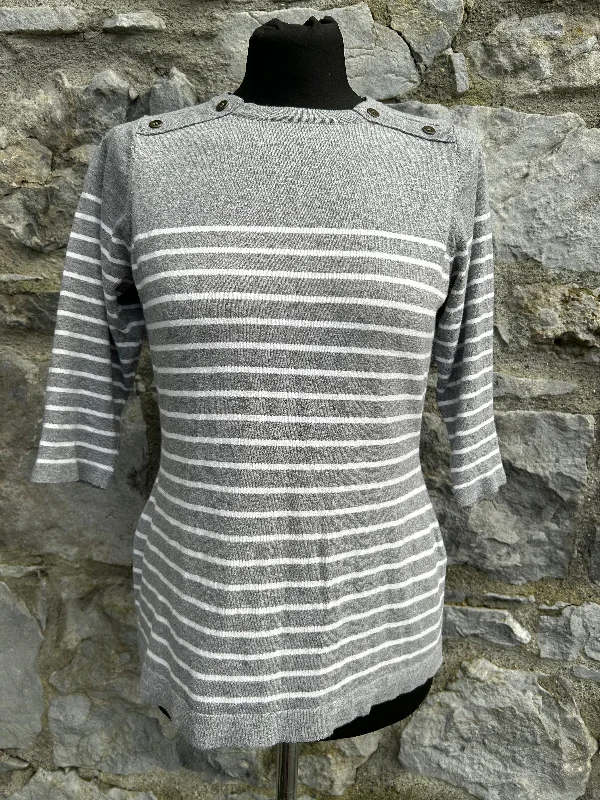 Grey stripy jumper uk 10 Mesh Fabric Canvas Fabric Denim Fabric