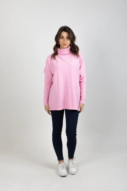 HORIZON RELAXED JUMPER BLUSH Welt Pockets Slit Pockets Flap Pockets