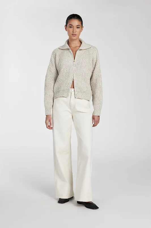 ISSY OAT MARLE WOOL BLEND JUMPER Silk Blend Satin Velvet