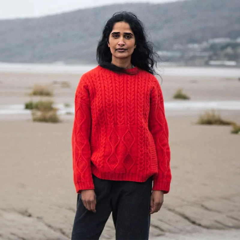 Kirstin Lambs Wool Jumper - Poppy Boxy Sweater Fitted Sweater A-Line
