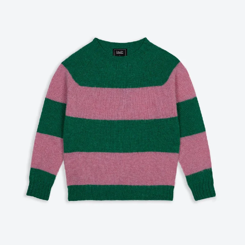 Lowie Pixie + Pink Stripe Scottish Jumper Velvet Chenille Corduroy