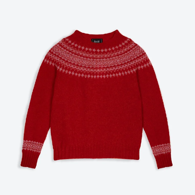 Lowie Red + Pink Snow Jumper Elasticated Padded Insulated