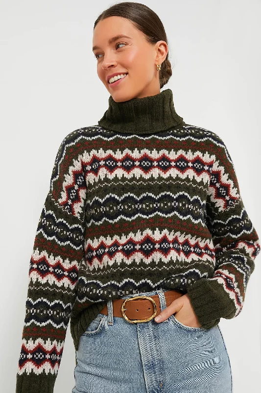 Multi Helen Knitted Jumper Solid Color Striped Floral Print