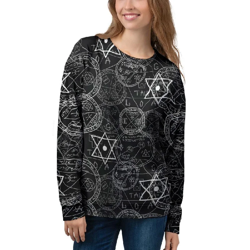 Pentagram Gothic Witch Women's Sweatshirt Hoodie with Reflective Safety Nightwear