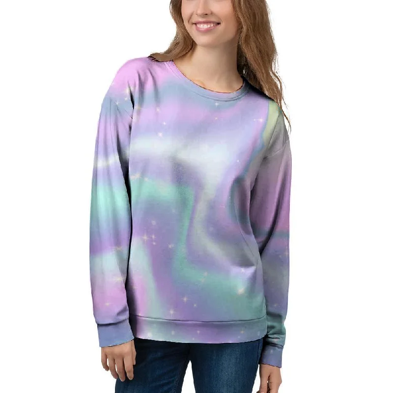 Psychedelic Holographic Women's Sweatshirt Hoodie with Strings Custom Fit Adjustable Psychedelic Holographic Women's Sweatshirt Hoodie with Strings Custom Fit Adjustable