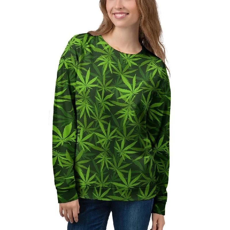 Reggae Leaf Rasta Women's Sweatshirt Hoodie with Embroidery Detailed Premium