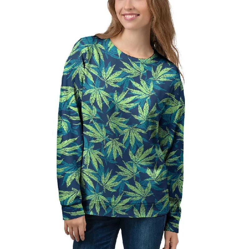 Reggae Leaf Tropical Women's Sweatshirt Hoodie with Pocket Utility Practical