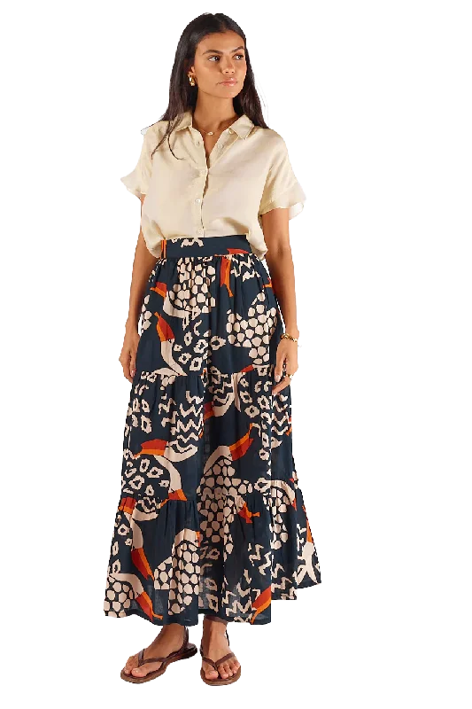 Ruby Yaya Toucan Maxi Skirt cotton skirt soft