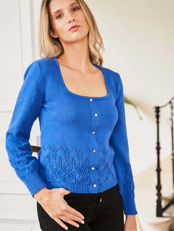 Sakura Organic Cotton Knit Jumper | Cobalt Machine Wash Dry Clean Hand Wash