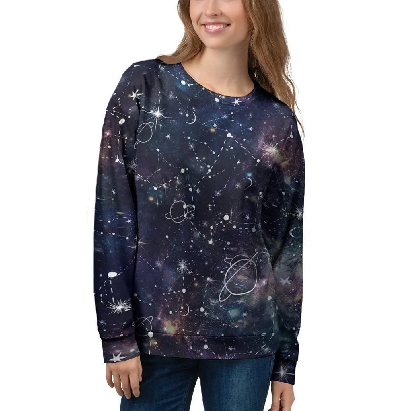 Star Constellation Galaxy Space Women's Sweatshirt Hoodie with Lining Warm Insulated Star Constellation Galaxy Space Women's Sweatshirt Hoodie with Lining Warm Insulated