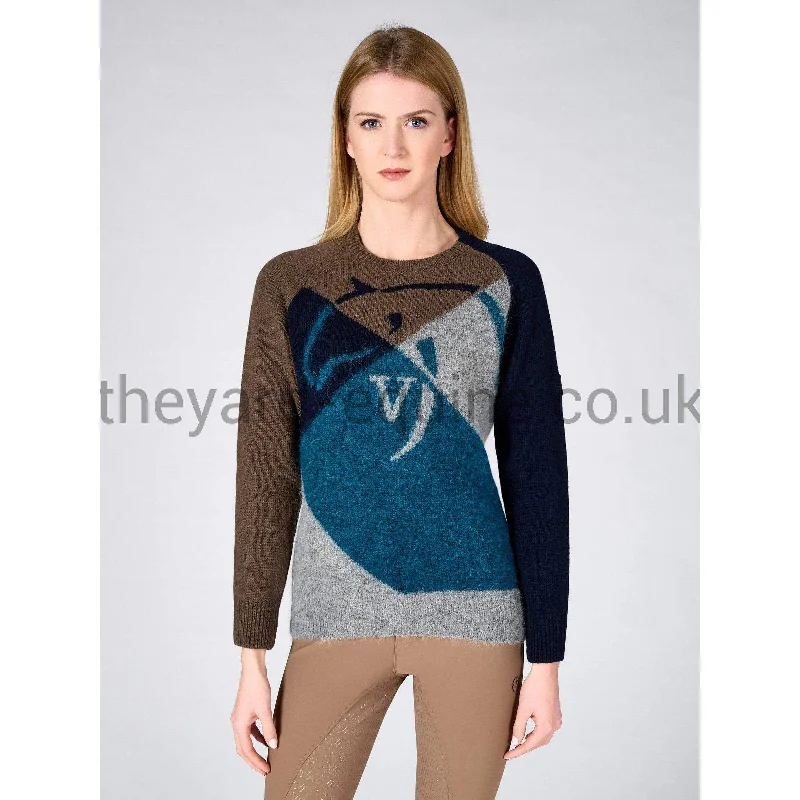 Vestrum Jumper - KNITWEAR INZELL TEAL AND NAVY Nylon Fabric Polyester Fabric Spandex Fabric