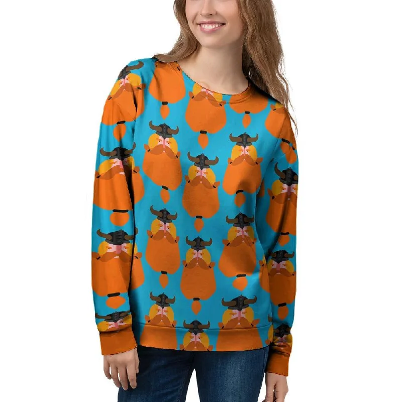 Viking Gnome Women's Sweatshirt Hoodie with Monochrome Minimalist Simple