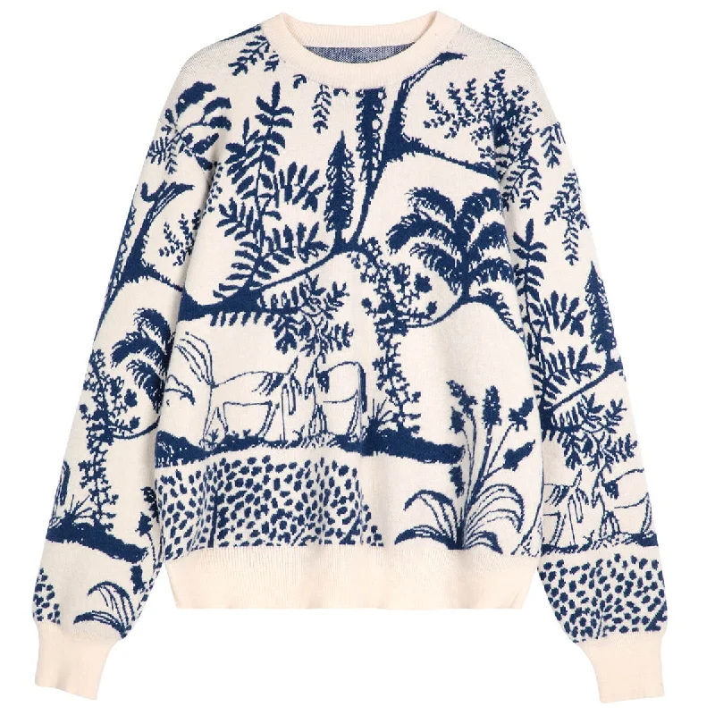 Wonderland Jacquard Jumper by Bobo Choses Womenswear Long Sweater Short Sweater Cropped Sweater