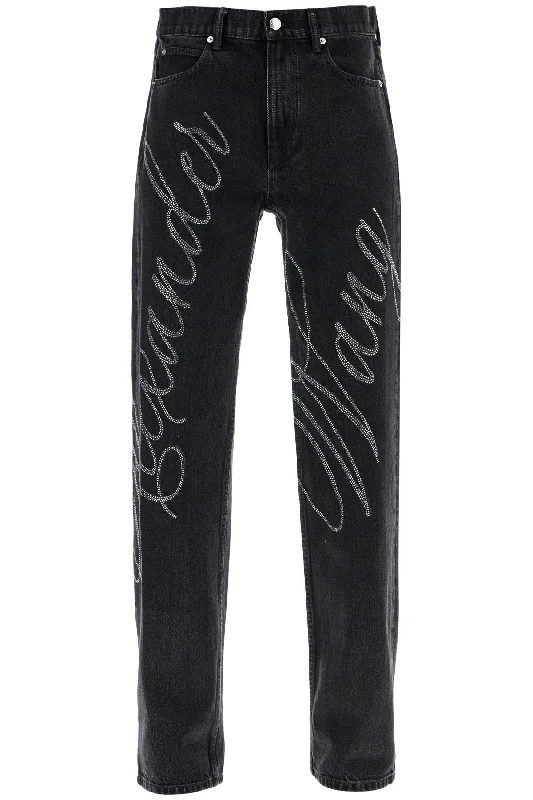 "jeans Ez With Rh  - Grey Fashionable Raw Hem Bootcut Jeans