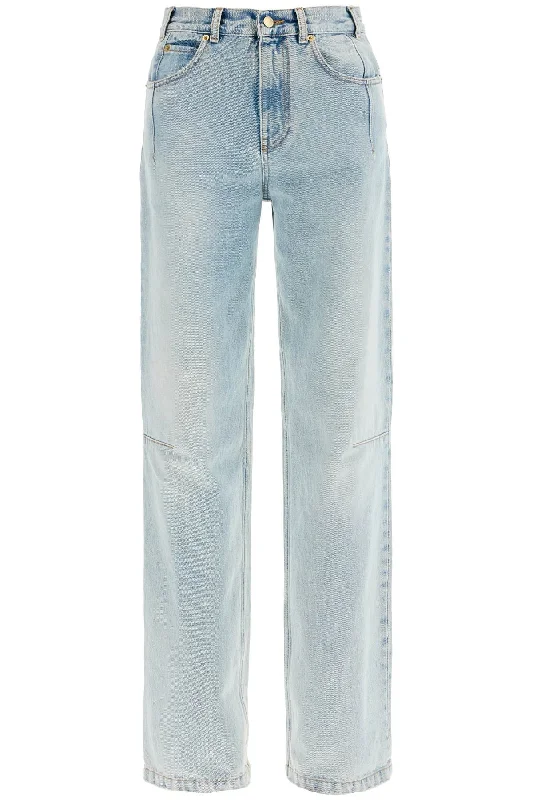 Straight Leg Lu Jeans  - Blue Fashionable Slim Fit Jeans